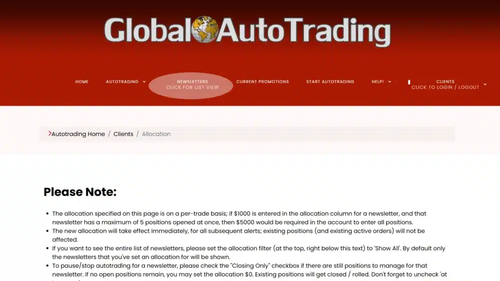 Action: Click “Newsletters”.